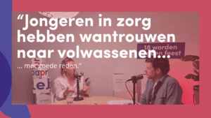 Thumbnail podcast '18 worden is geen feest' met Nicoline den Ouden en Filemon Wesselink